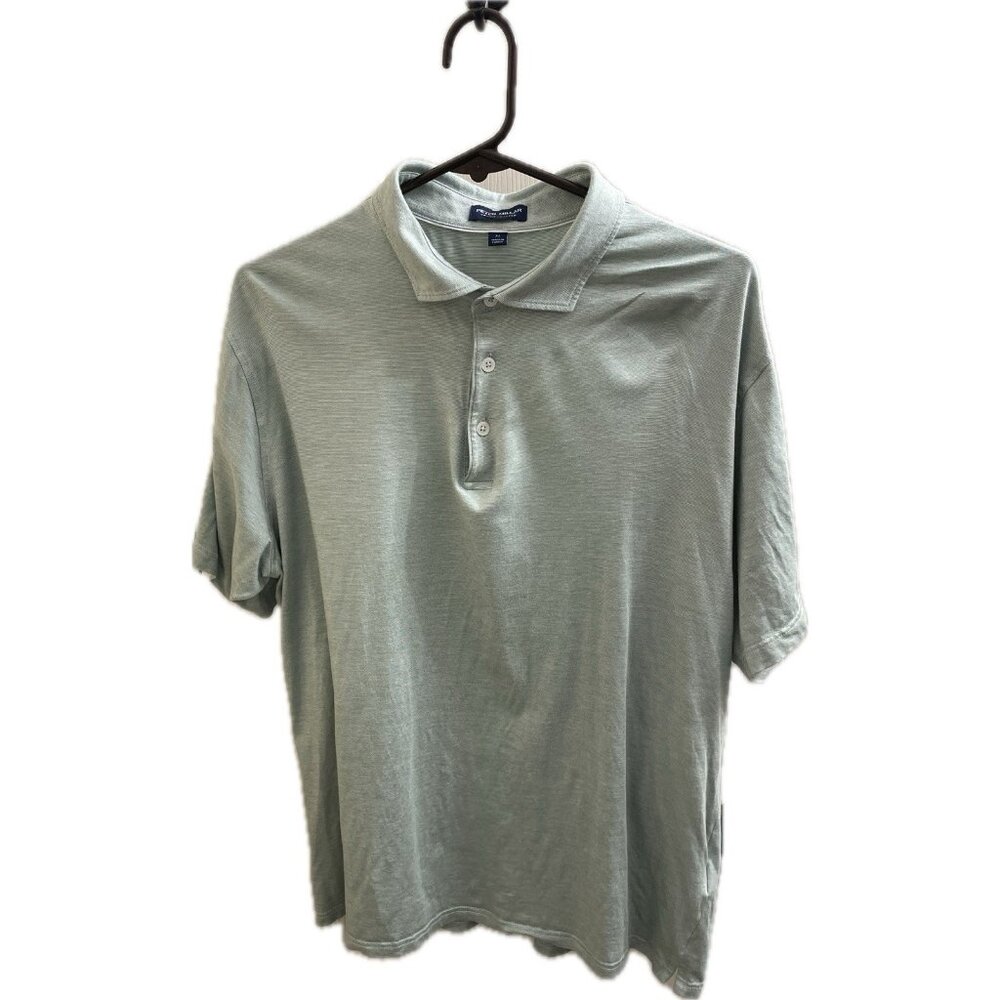 Peter Millar Crown Crafted Shirt Men's XL Polo Green Cotton Modal Blend
